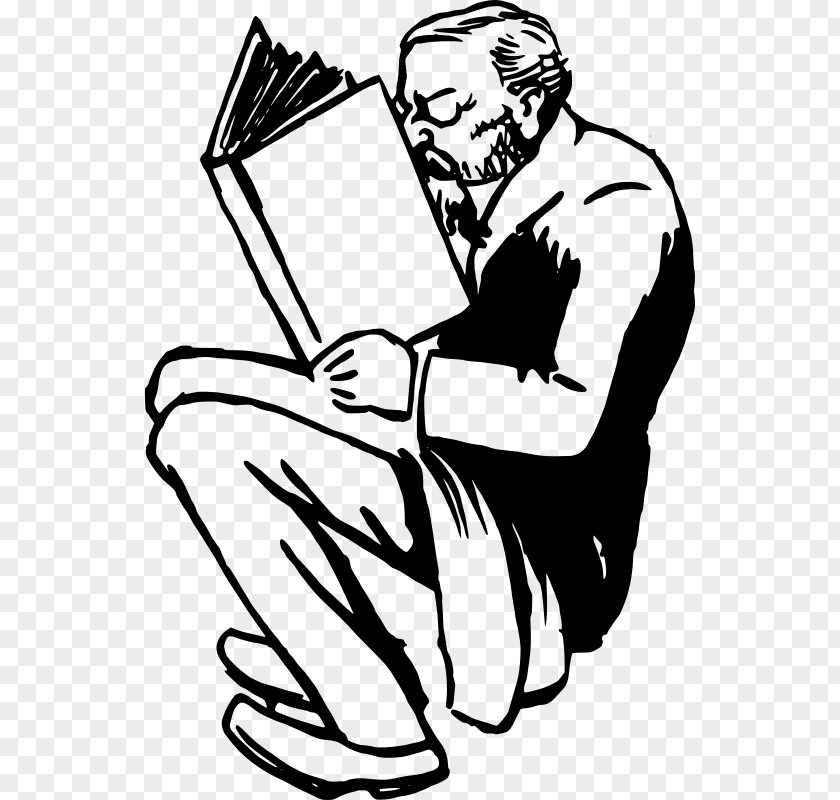 Reading Man Knowledge Clip Art PNG