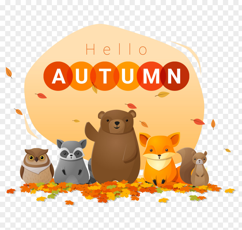 Autumn Animals Vector Graphics Stock Illustration Royalty-free Image PNG