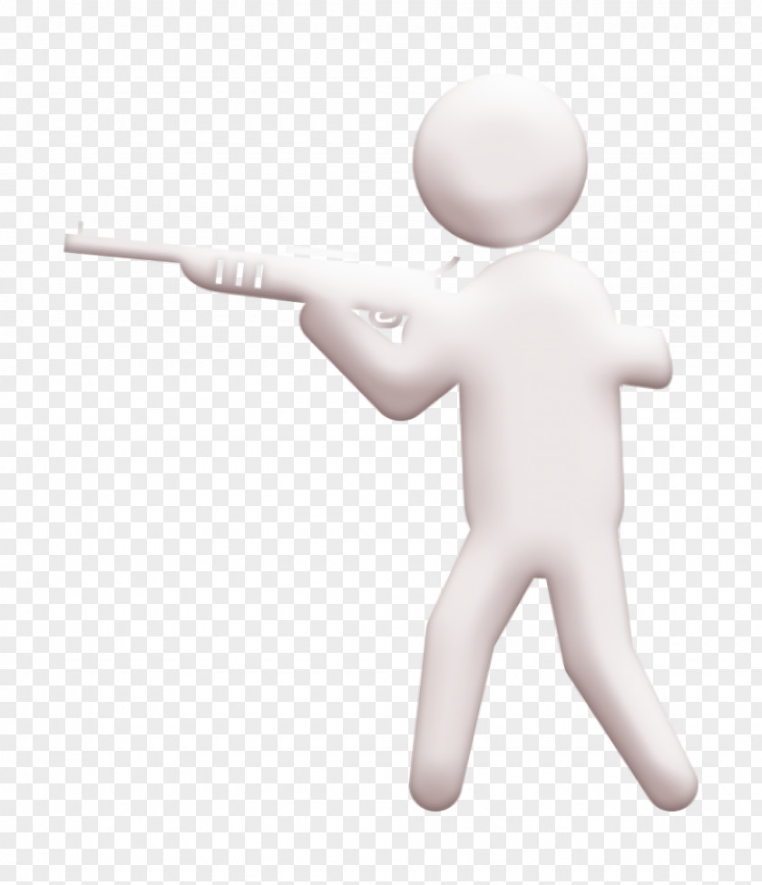 Criminal With Big Gun Silhouette Icon People PNG