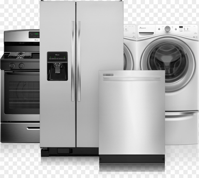 Kitchen Appliances Amana Corporation Home Appliance Washing Machines Clothes Dryer Refrigerator PNG