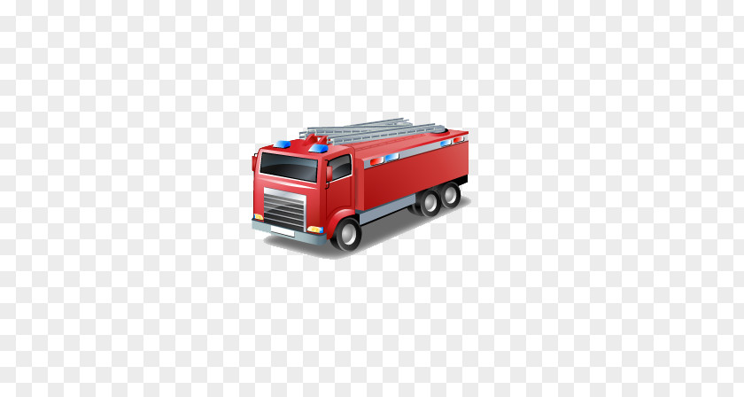 Red Fire Truck Car Engine ICO Icon PNG