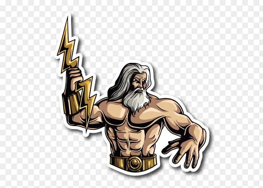 Zeus Greek Mythology Sticker Decal PNG
