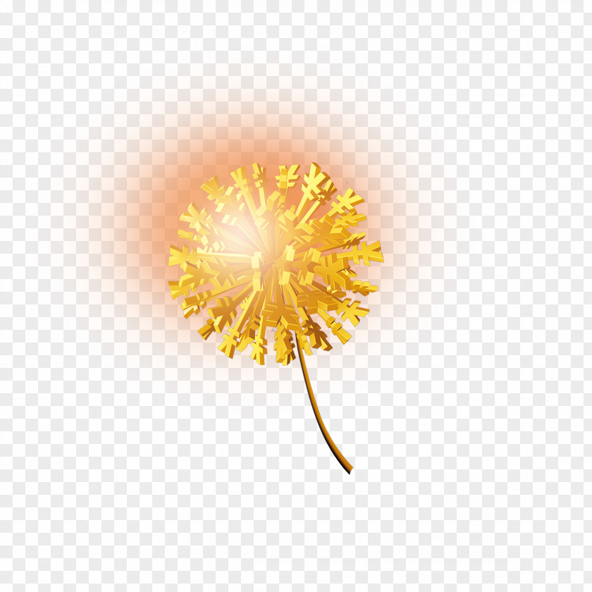 Financial Dandelion Common Gold Yellow PNG