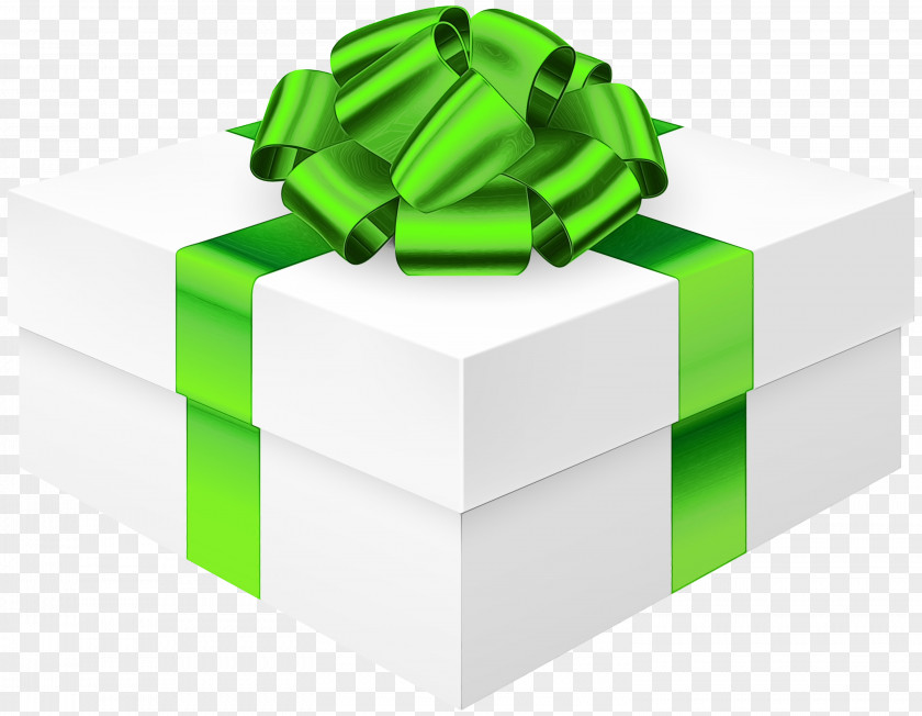 Gift Wrapping Present Green Ribbon PNG