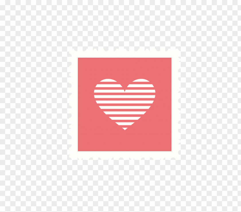 Stamps Style Valentine's Day Valentines Postage Stamp Logo PNG
