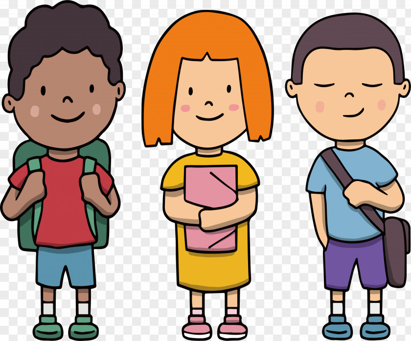 A Little Buddy Who Goes To School Together Student Clip Art PNG