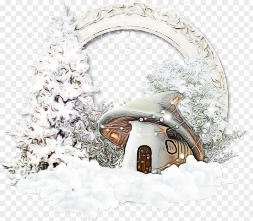 Christmas Fir Snow Winter Frost Arch PNG