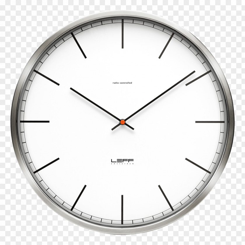 Clock Alarm Clocks LEFF Amsterdam Stainless Steel Wall PNG
