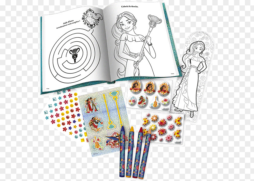 Elena OF Avalor Paper Drawing Coloring Book Lansay France SA PNG