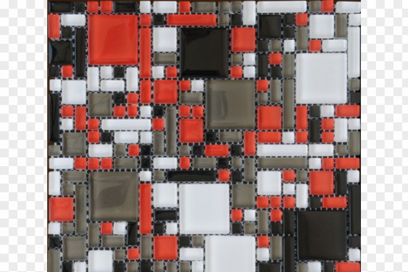 Glass Mosaic Red Black Stone PNG