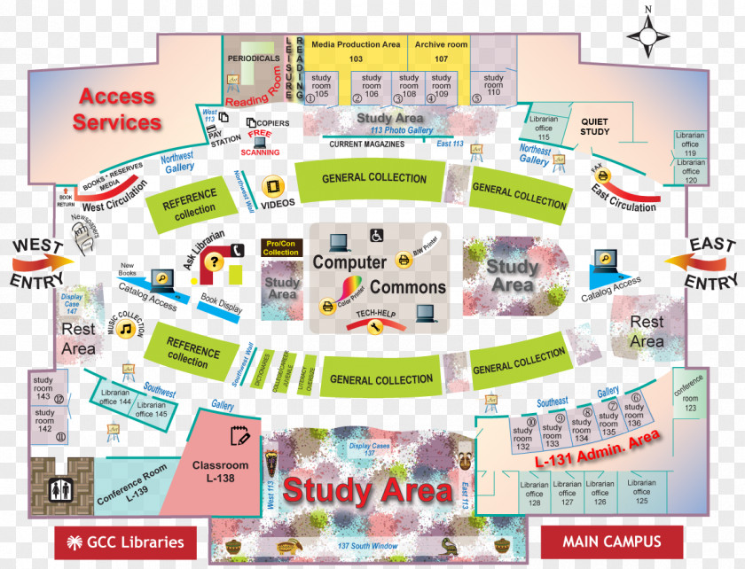 Glendale Community College: GCC North University Of Michigan Library PNG