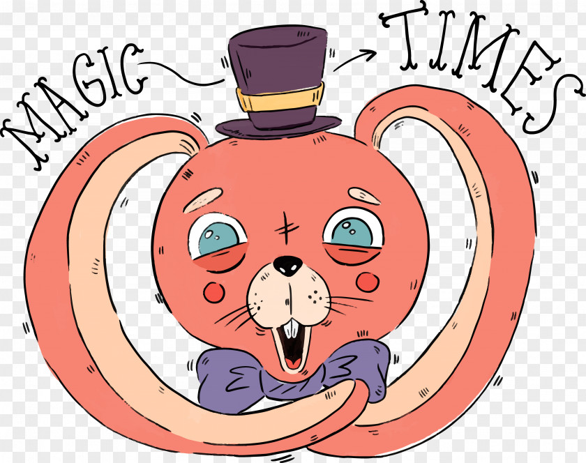 Animal Rabbit Poster Magic Circus Illustration PNG