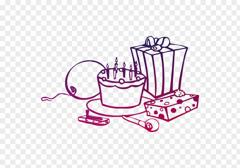 Birthday Coloring Book Children's Party Cake PNG