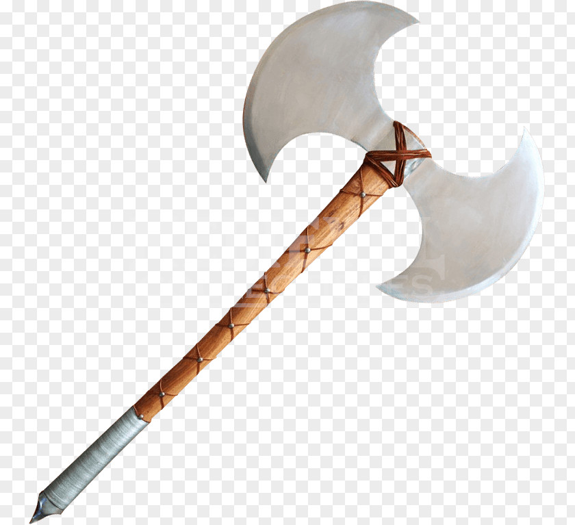 Double-edged Battle Axe Dane Weapon Middle Ages PNG