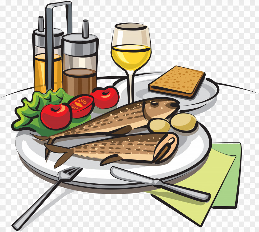 Barbecue Fried Fish And Chips Drawing PNG