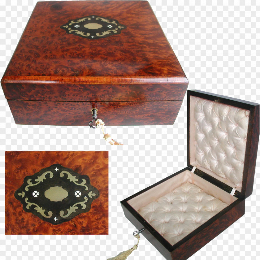 Box Inlay Antique Brass Wood Veneer PNG
