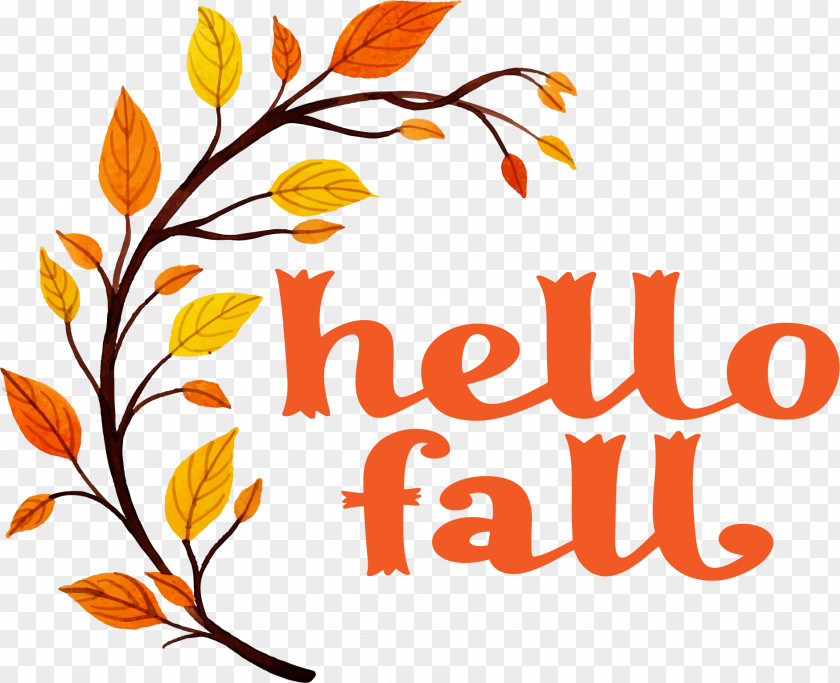 Hello Fall Fall Autumn PNG