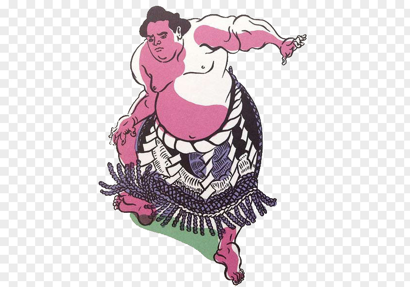 Japan Sumo Character Illustration PNG