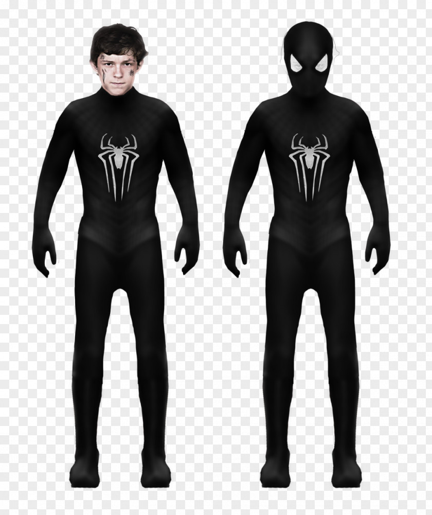 Spiderman Back In Black Wetsuit Surfing O'Neill Diving Suit Billabong PNG
