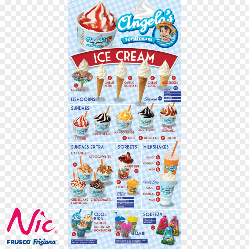 Ice Cream Menu Eetcounter De Korre Sundae Gelato Soft Serve Cones PNG