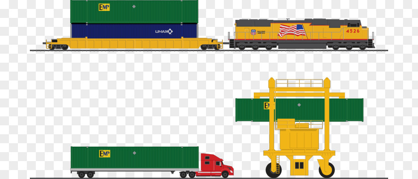 Train Railroad Car Rail Transport Cargo Intermodal Freight PNG