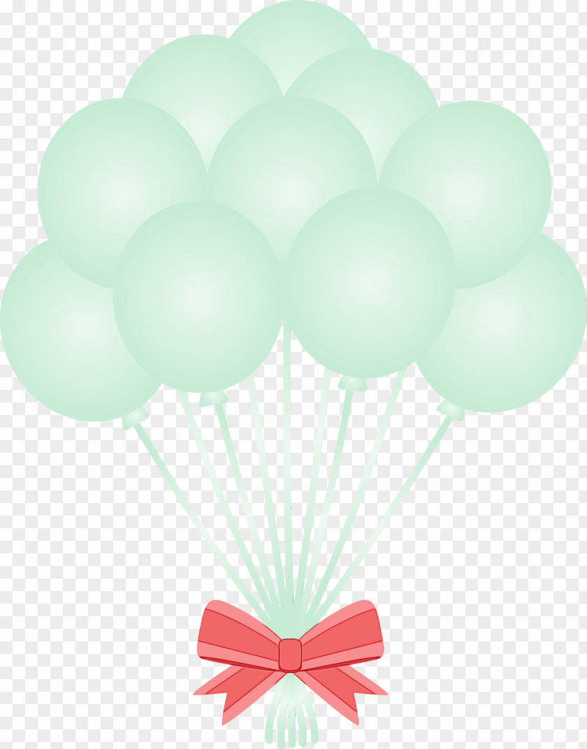 Balloon Turquoise Pink Party Supply PNG