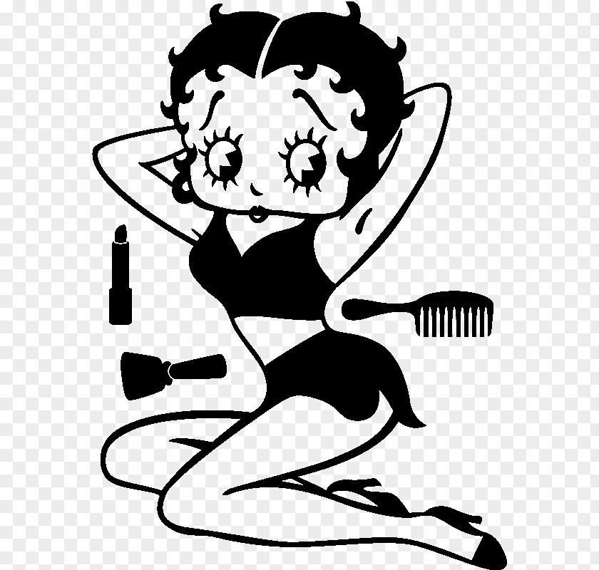 Betty Boop Thumb Line Art Clip PNG