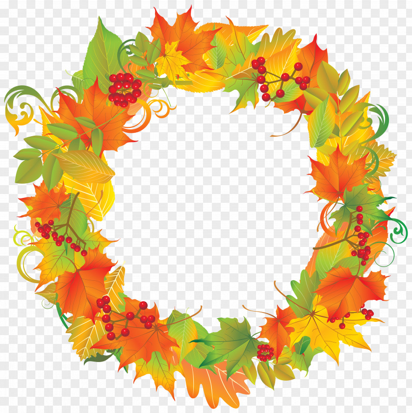 Fall Wreaths Cliparts Wreath Autumn Floral Design Clip Art PNG