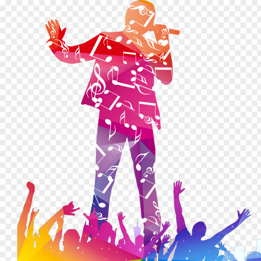 Music Competition Singing Poster PNG competition Poster, People notes, person with musical notes illustration clipart PNG