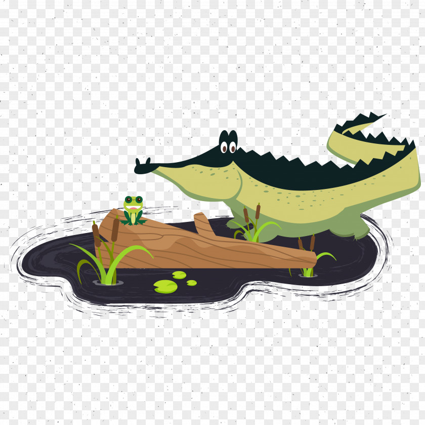 Painted Crocodile Crocodiles Frog Alligator Cartoon PNG