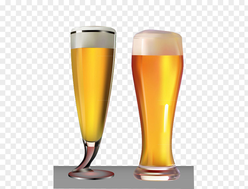 Two Glasses Of Beer Glassware Bottle PNG