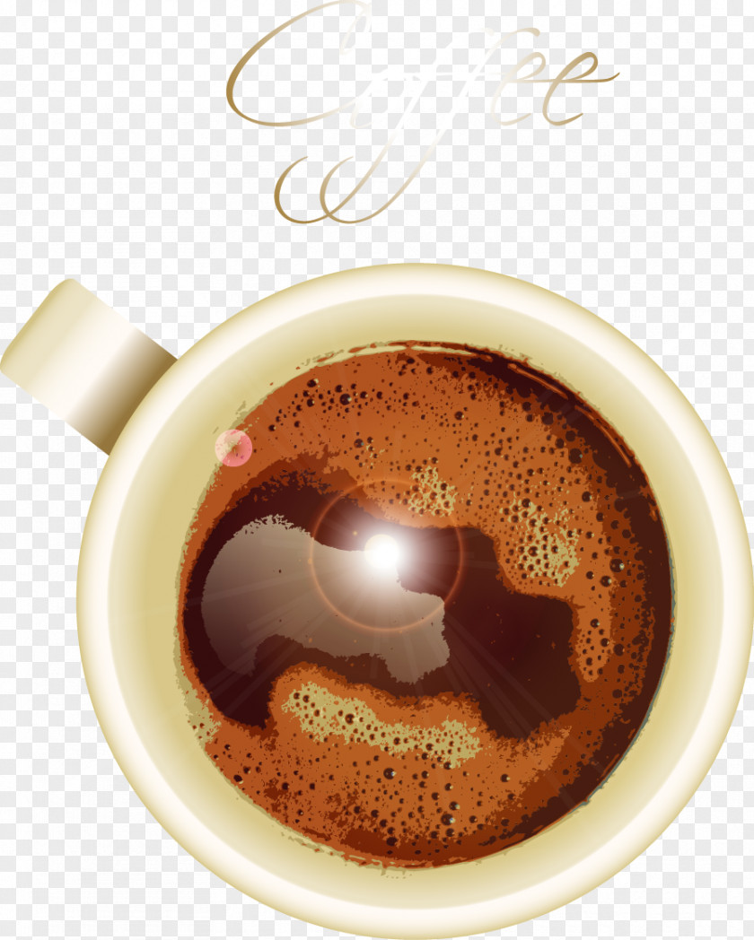 Ultra-realistic Strong Coffee Cup Espresso Cafe Milk PNG
