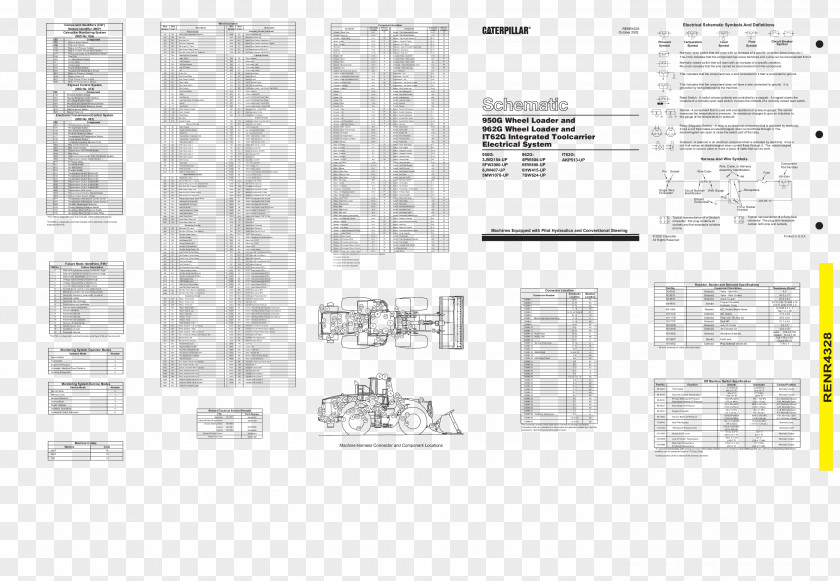 Cat 988h Wheel Loader Caterpillar Line Pattern PNG