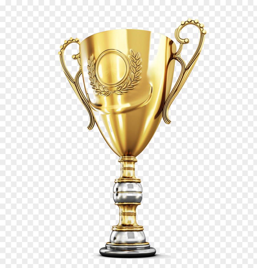 Gold-plated Trophy Sales Cup PNG