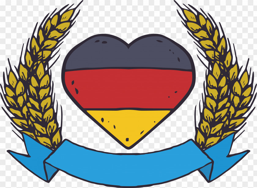 Painted Love Germany Flag Oktoberfest Beer Illustration PNG