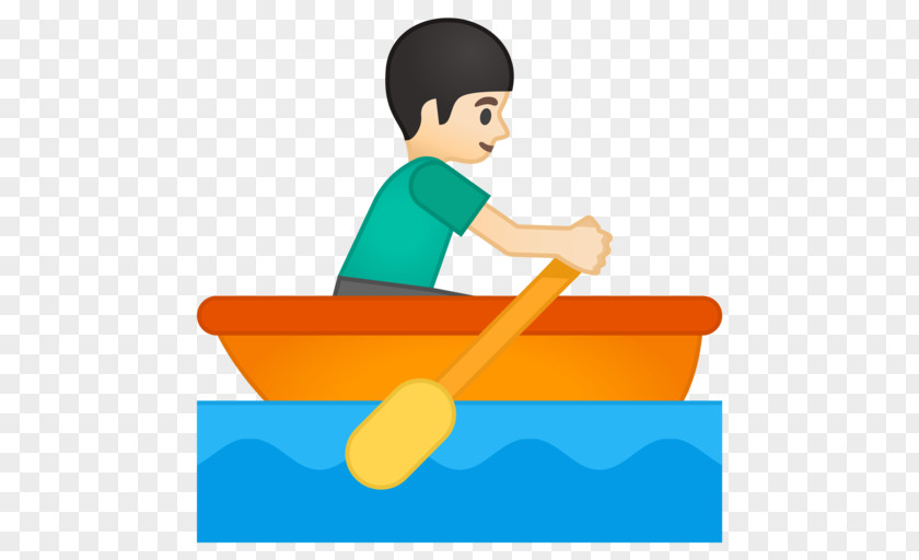 Rowing Emoji Boat Emoticon Clip Art PNG