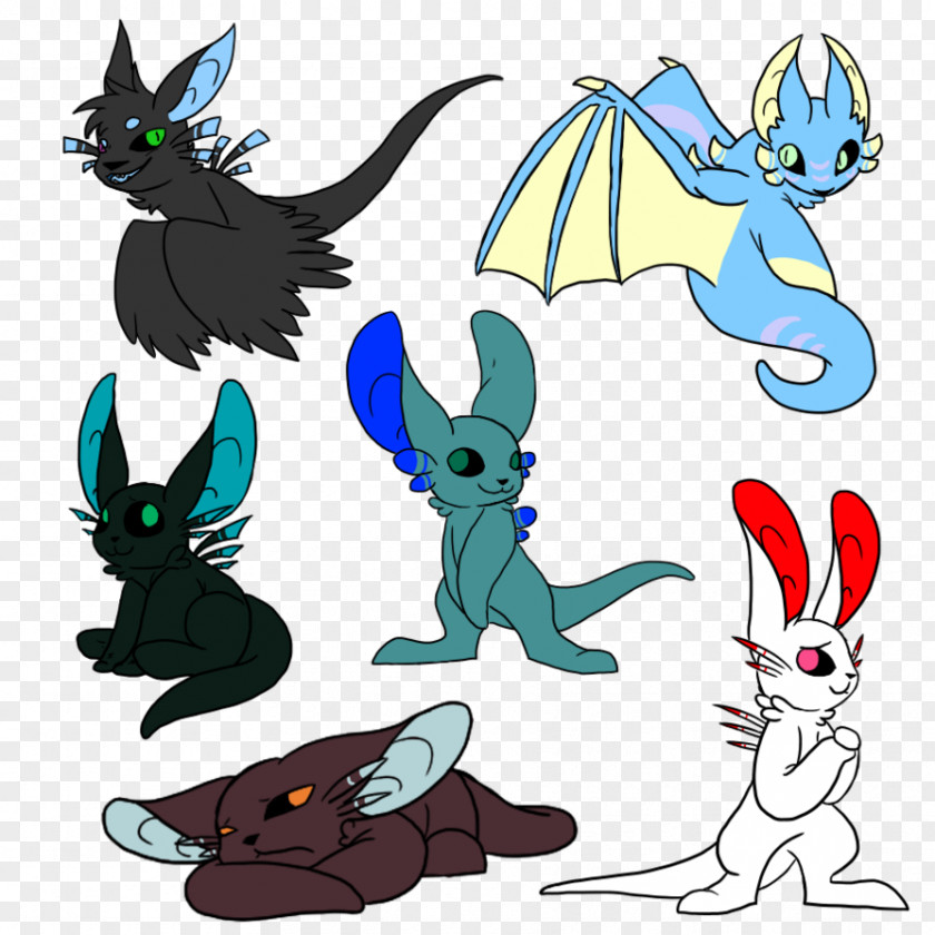 Cute Demon Cat Drawings Clip Art Illustration Horse Mammal PNG