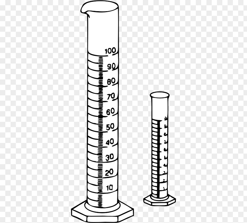Graduated Cylinders Laboratory Measurement Clip Art PNG