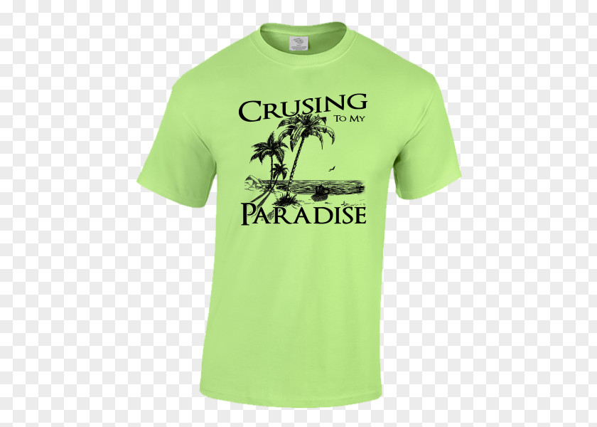 Paradise Beach T-shirt Clothing Sleeve Crew Neck PNG