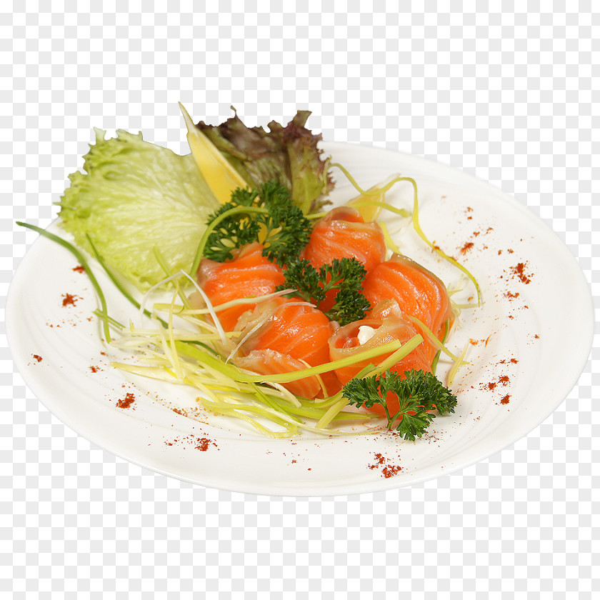 Salad Sashimi Smoked Salmon Vegetarian Cuisine PNG