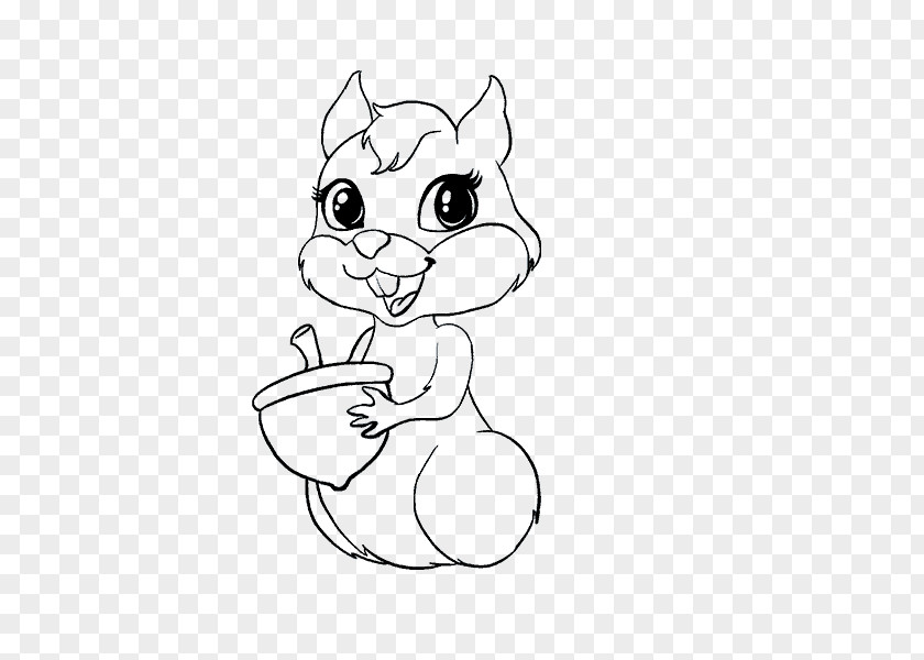 U-shaped Squirrel Drawing Line Art Cartoon PNG