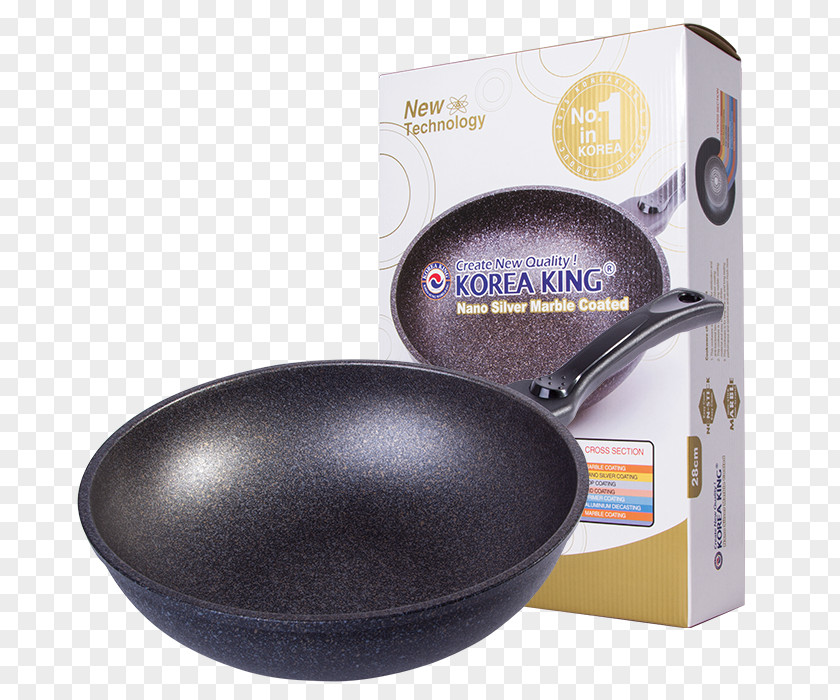 Frying Pan Marble Non-stick Surface Kitchenware Korea PNG