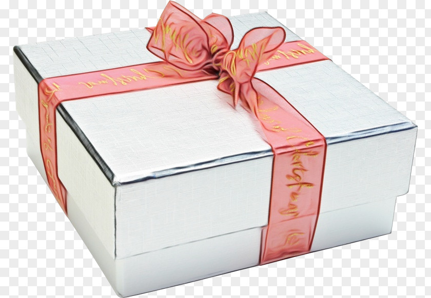 Packing Materials Rectangle Box Present Pink Ribbon Gift Wrapping PNG