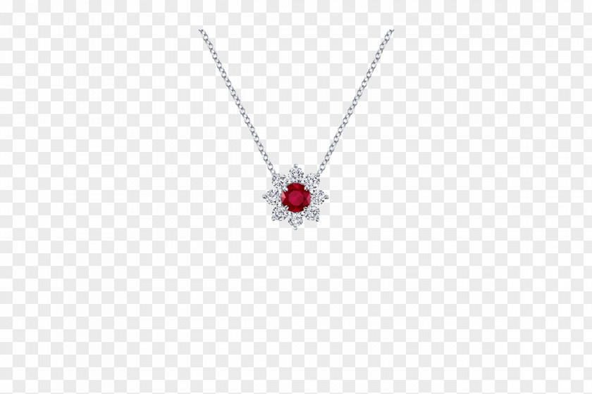 Ruby Charms & Pendants Necklace Body Jewellery PNG