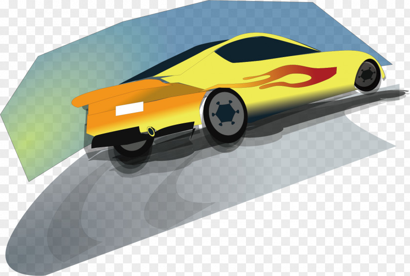 Yellow Sports Car Motorsport Clip Art PNG