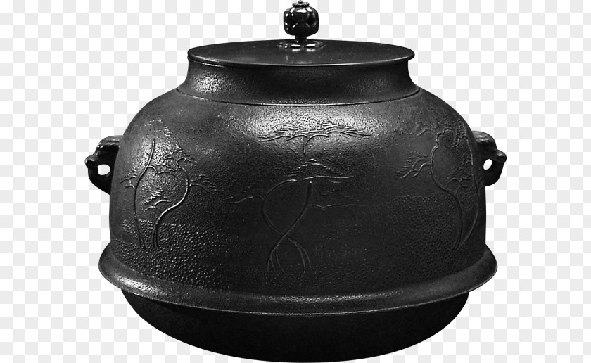 Kettle 芦屋釜の里 Pig Iron Cauldron Lid PNG