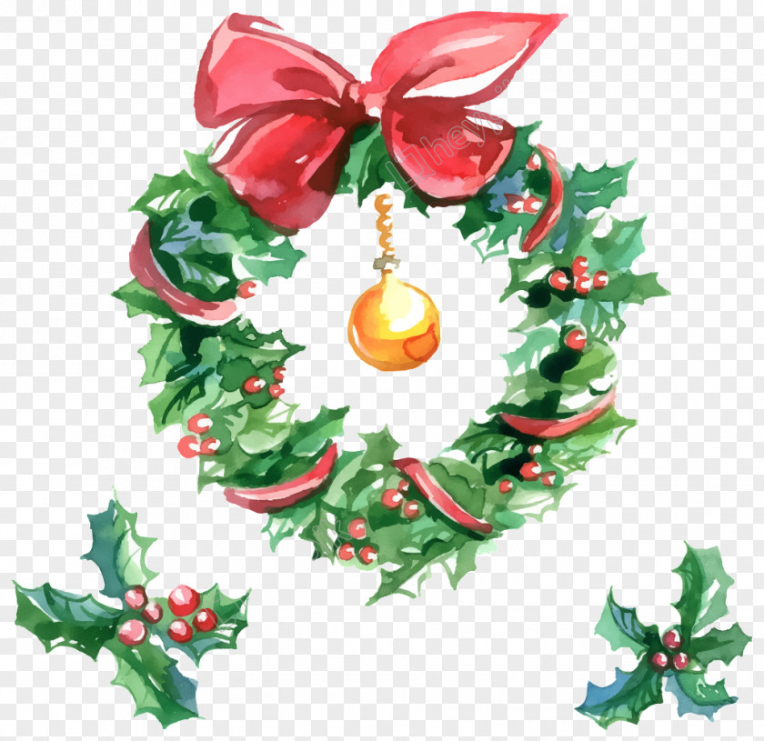 Painting Wreath Christmas Day Vector Graphics Mistletoe PNG