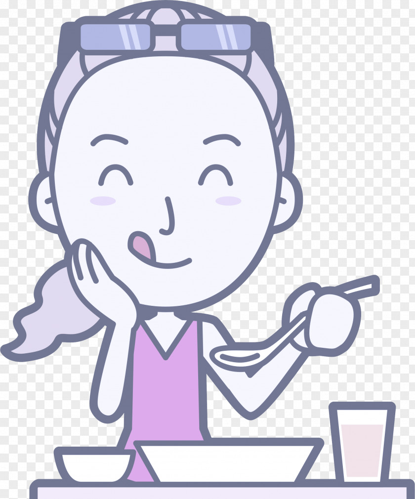 Violet Line Art Cartoon Facial Expression Head Cheek Nose PNG