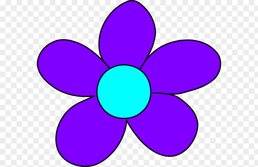 Flower Clip Art Purple Blue Openclipart PNG
