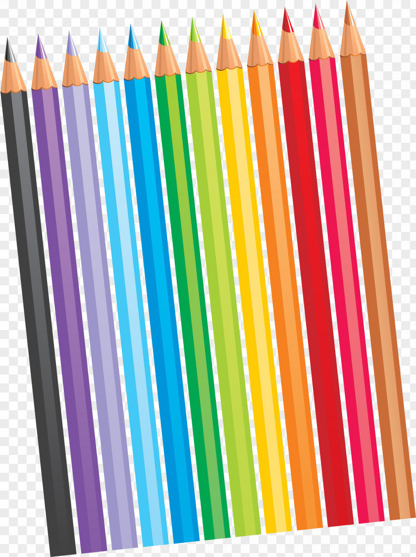 Pencil Colored Pens Paint PNG